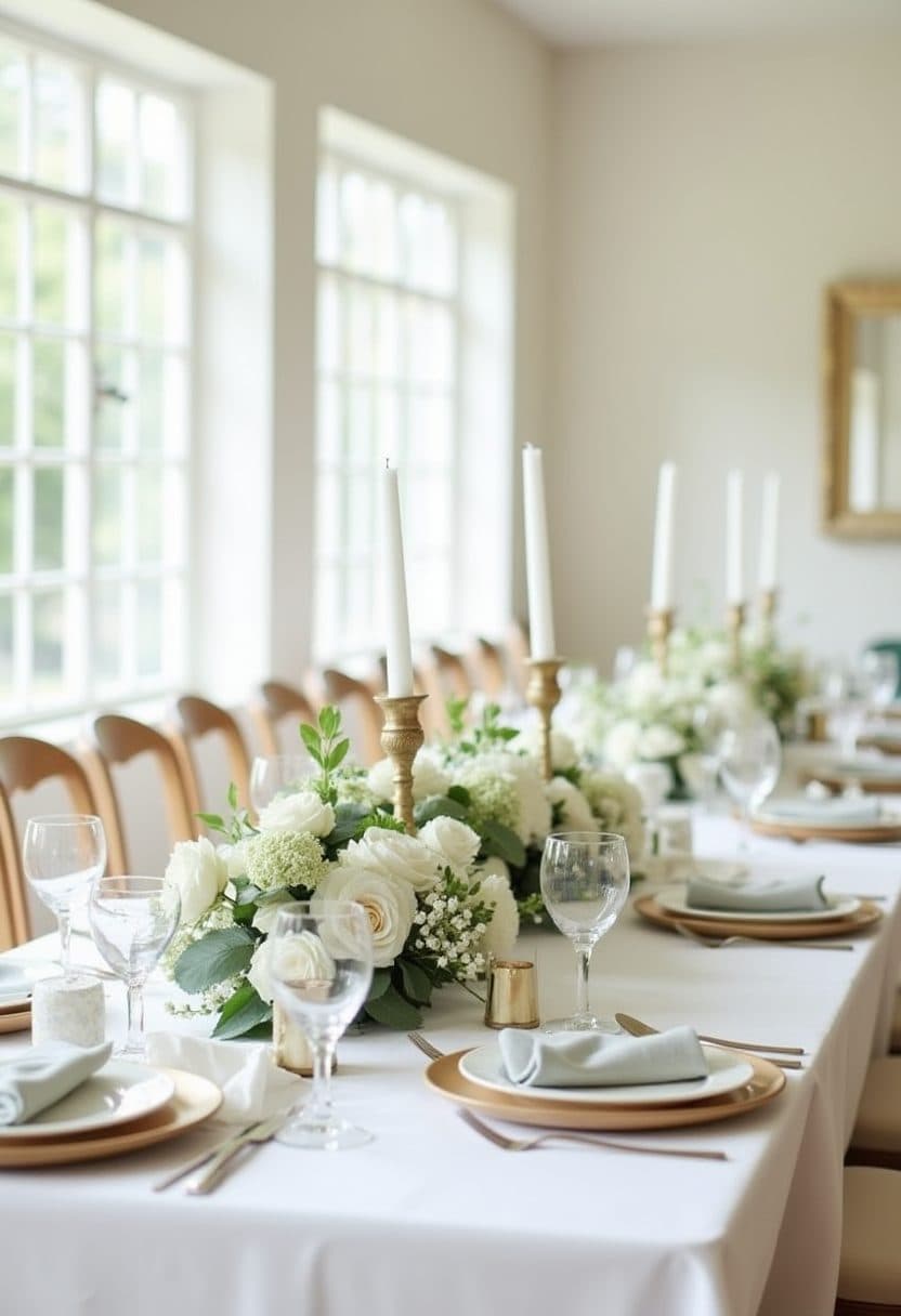 Centrepieces before the doors opened