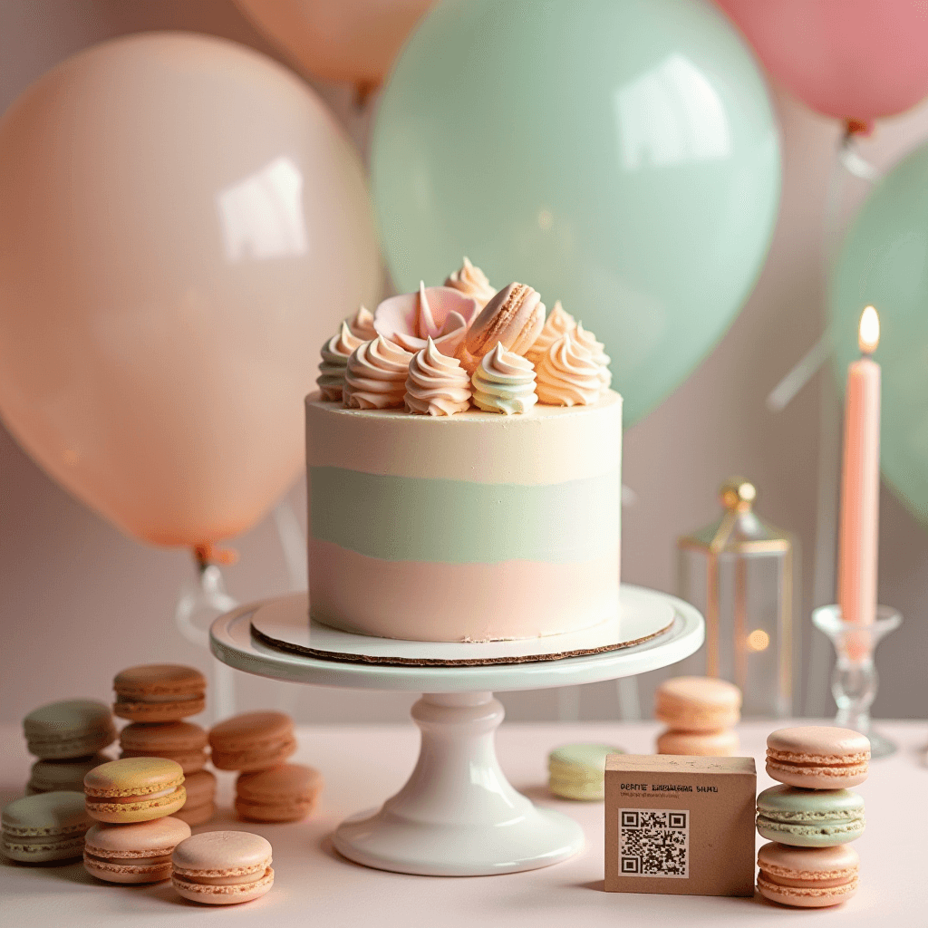 On the dessert-table stand